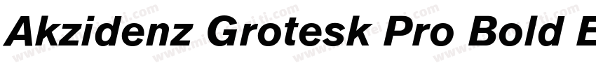 Akzidenz Grotesk Pro Bold Extended字体转换